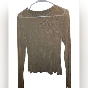 Womens Mesh Long Sleeve Top